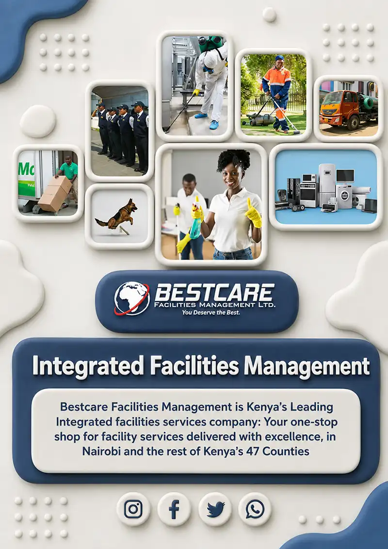 Bestcare facilities team reviewing an integrated facility management plan in Nairobi